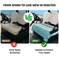 thumbnail image 4 of Golf Cart Seat Covers for 2 Seater,Teal Floral Microfiber Cart Seat Towel Blanket,Botanical Blossom Motif Boho Grey Stripes Absorbent Breathable Non Slip Bench Seats Protector for Golf Course 51"x31", 4 of 9