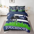thumbnail image 3 of Erosebridal Teens Seattle Football Bedding Sets Twin Size,Sport Theme Comforter Sets with Sheets,Rugby Decor,Reversible,Breathable,7-Piece, 3 of 5