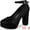 Black, variant on DARING DIVA Women's Platform Ankle Strap Chunky Heel Mary Janes Pumps Red 9
