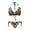 Coffee Cups with Latte Art Pattern, variant on Colorful Math Chaos Premium Fabric Bikini Set Halter Sexy XS-2XL 2 Piece