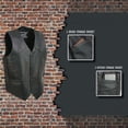 thumbnail image 2 of Event Leather Men's Classic Black Leather Vest - EL1310GO 3X-Large, 2 of 10