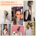 thumbnail image 2 of Extension de Queue de Cheval à Clipser pour Cheveux Raides pour Femmes (28, Brun Chocolat Foncé), 2 of 6