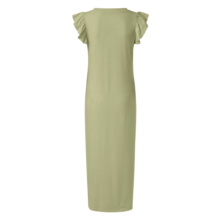 Aayomet Dresses For Women 2023 Casual Casual Fashion Style European And  American Summer Style A Line Trousers Knitted Dress With,Green M -  Walmart.com