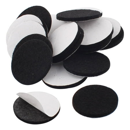 Sticks Furniture - Home Self Stick Protecting Protecter Furniture Felt Pads Black 30mm Dia 20pcs