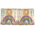 thumbnail image 7 of Yayeee Kitchen Curtains Tier Set of 2 Light Filtering 57"x36" Over Sink Window Panels, Beige Rainbow, 7 of 7