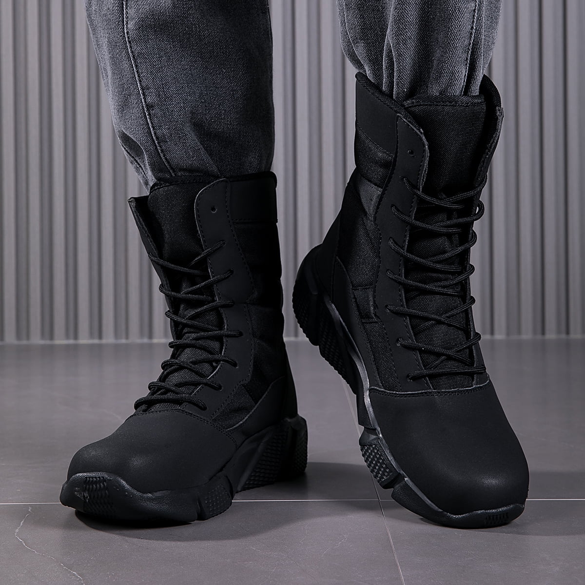 VOVORY Fashion Mens Dress Boots Lightweight EVA Outsole Male Hiking Boots Women Outdoor Casual Walking Shoes