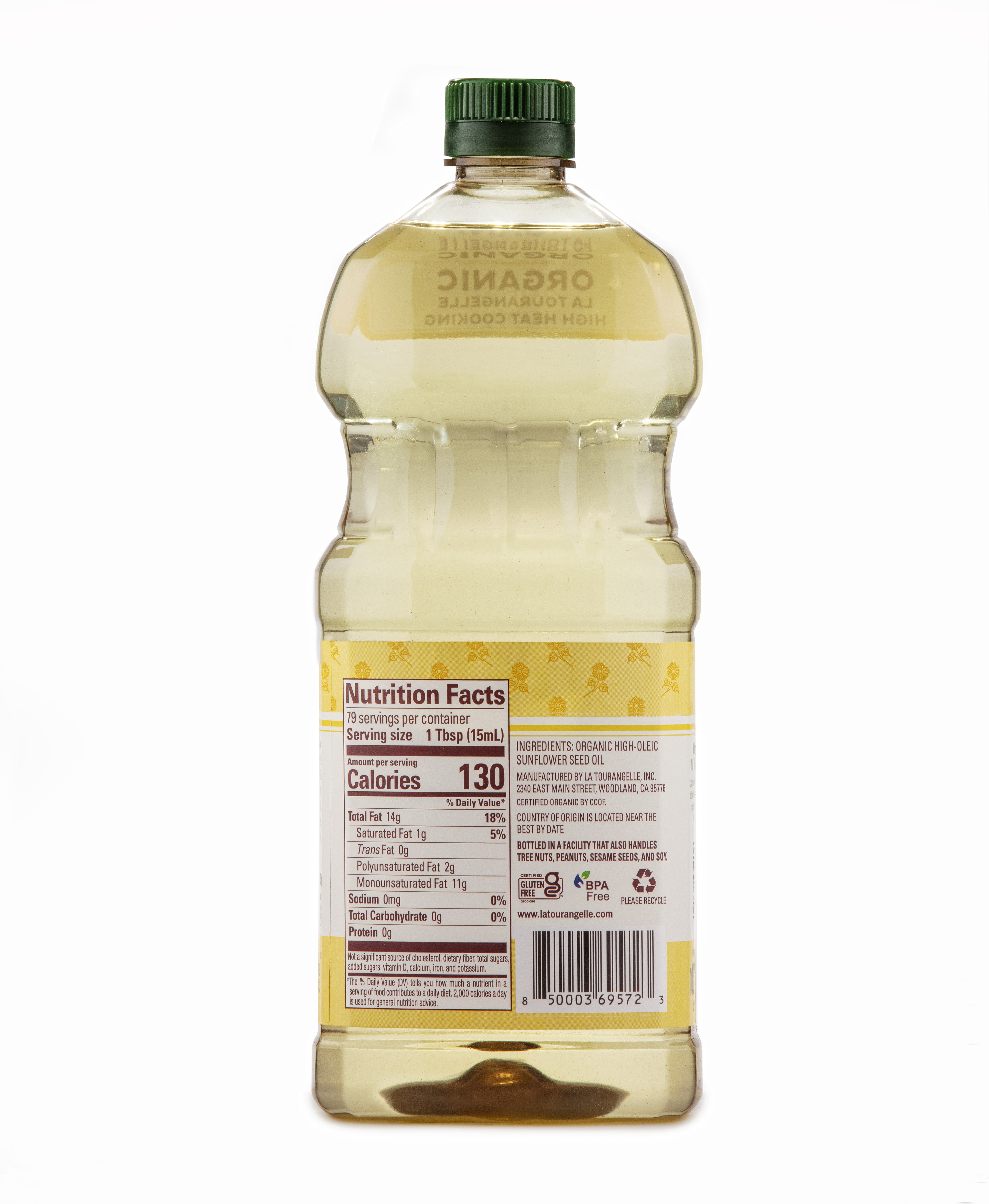 (3 pack) La Tourangelle Organic Sunflower Oil (40 oz)