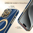 thumbnail image 5 of Dteck Screen Protector Case for iPhone 14 Pro Max,Magnetic Plating TPU Case Lens Camera Protector Mag-Safe Invisible Stand Shockproof Back Cover,Blue, 5 of 9