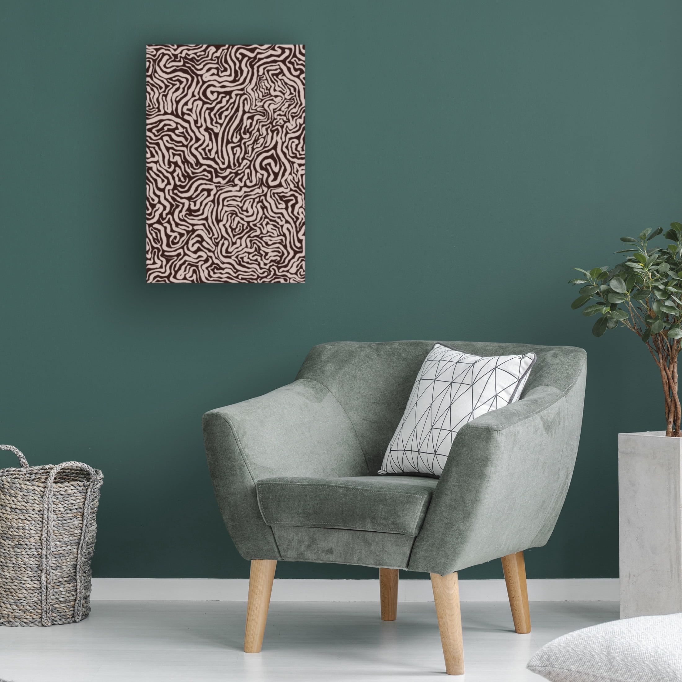 Canvas Wall Art - Treechild 'Twisted Beige Strokes' Wall Art for Living Room, Bedroom, or Office D?cor by Trademark Fine Art - 16 x 24 Inches