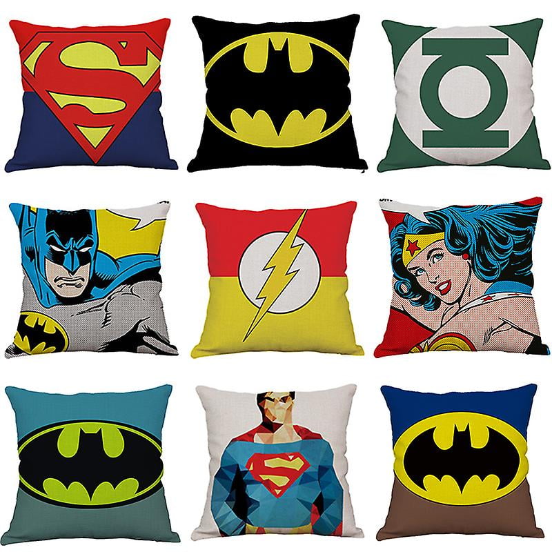 45x45 Cm Dc Anime Figure Batman Bruce Wayne Superman Wonder Woman Cotton  Linen Pillow Case Pillow Accessories Birthday Gifts | Walmart Canada