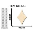 thumbnail image 2 of Unfinished Wood Curved Diamond Shape - Craft - up to 46" DIY 16" / 1/4", 2 of 3