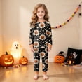 thumbnail image 2 of CAICJ98 Toddler Girl Halloween Pajamas Pumpkin Ghost Boy Pajamas Long Sleeve Top and Pants Pjs Set Kids 2 Piece Soft Cotton Sleepwear (7-8 Years,Black), 2 of 9