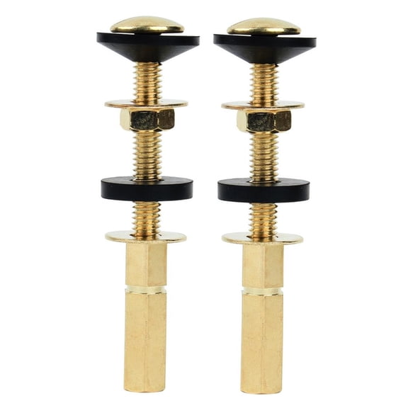YIGSECU 2Pcs Portable Sturdy Toilet Seat Bolts Set Waterproof Designs with Carbon Steel Screws Convenoent for Long Time Use