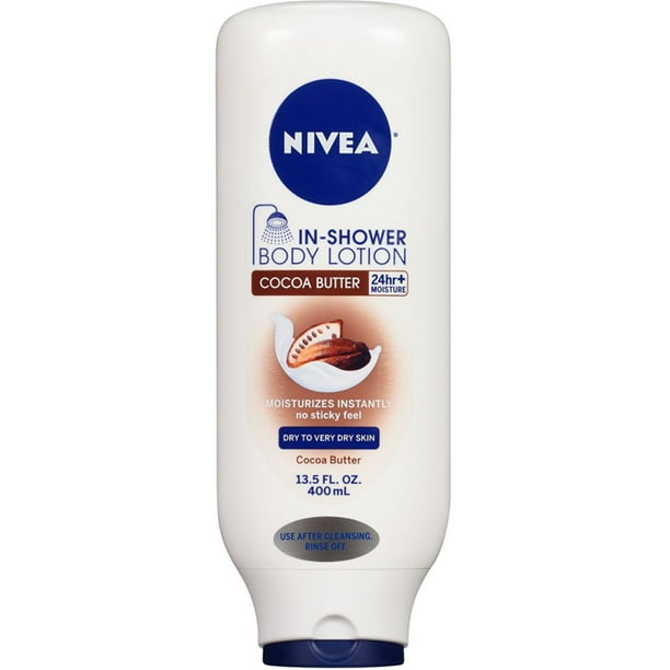 NIVEA InShower Body Lotion, Cocoa Butter 13.50 oz (Pack of 3