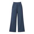 thumbnail image 4 of Bnwani Women Pants, straight-leg Daily Elastic Waist Fashion Trousers with Pockets, 4 of 9