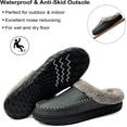 thumbnail image 5 of WOTTE Men's Slippers Fleece Fuzzy Lined Memory Foam Moccasin House Shoes for Indoor Outdoor, Grey Size 6-7, 5 of 7