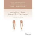 thumbnail image 2 of Women's MeMoi MM-201 Ultra Sheer Matte Micro Sheer Control Top Tights (Nude L), 2 of 7