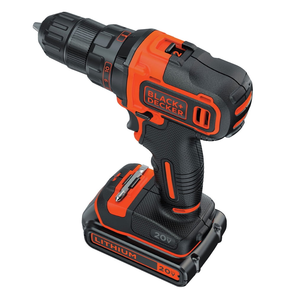 Black + Decker 20 Max Volt Lithium Ion Drill/Driver w/Battery, Charger &  Bit~NEW - BND Treasure Chest