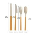 thumbnail image 2 of Reusable Travel Utensils with Case Portable Cutlery Set With Detachable Spoons Forks Chopsticks And Student Gifts, 2 of 6