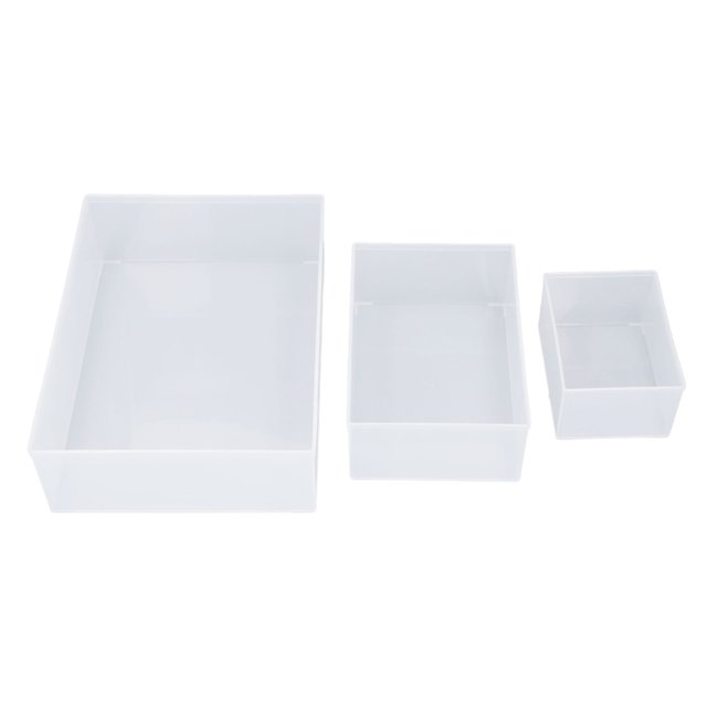 Contenedor De Caja Organizadora De Plástico, Contenedor De Caja De Plástico, Práctico Y Portátil, Resistente Para Suministros De Oficina