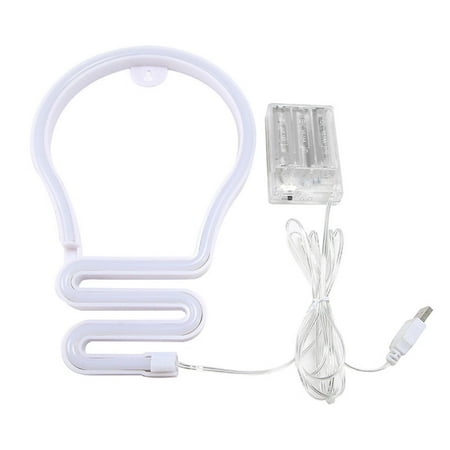 

Neon Signs - LED Neon Decorative Light | Bulb Shaped Neon Light | USB Charging / Battery Indoor Decor for Living Room Wedding Birthday Party