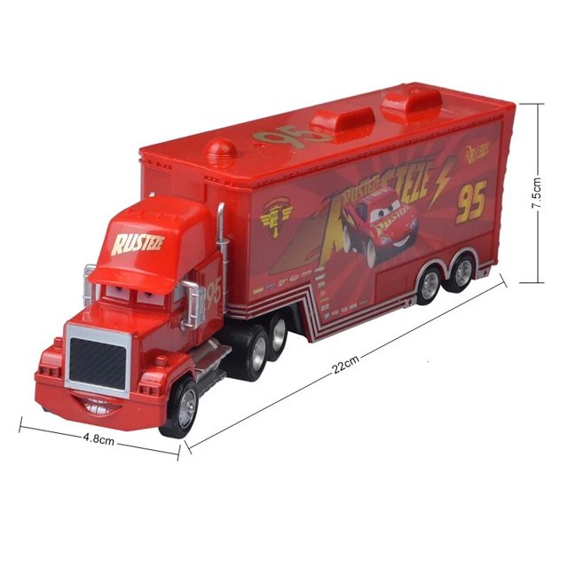 Disney-coches Pixar Cars 2 y 3 para niños, juguete de Rayo McQueen, Jackson Storm, Mack, UncleTruck 1:55, coche de Metal fundido a presión, regalos de cumpleaños