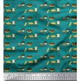thumbnail image 1 of Soimoi Modal Satin Fabric Sleigh,Bread & Hot Dog Food Print Fabric by The Yard 42 Inch Wide, 1 of 1