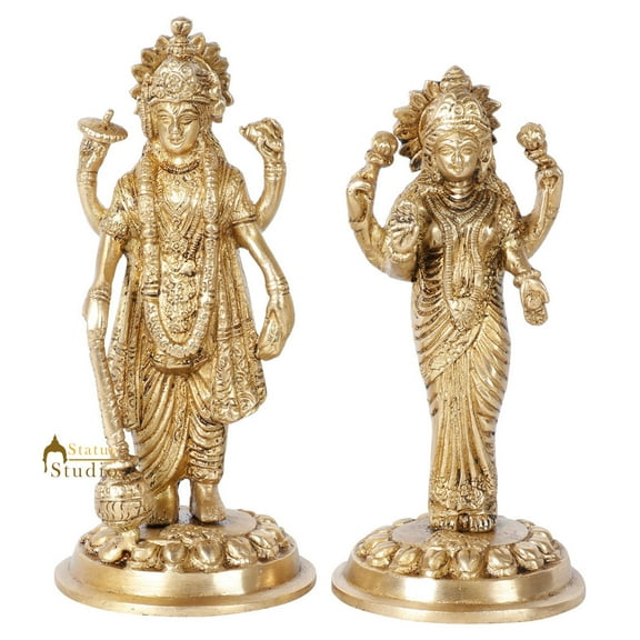 StatueStudio Lord Vishnu Statue Vishnu Murti Handmade Vishnu Narayan Bhagwan Religious Figurine for Home Decor, Pooja Room, Office Table and Gift Showpiece (3 X 3 X 7 Inch)