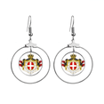 thumbnail image 1 of Dinamarca emblema nacional país símbolo Los pendientes cuelgan del aro de la joyería del círculo de la gota Unbranded M, 1 of 3