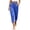 Blue, variant on Women's High Waist Cargo Capri Pants with Pockets Casual Slim Fit Outdoor Hiking Cropped Trousers