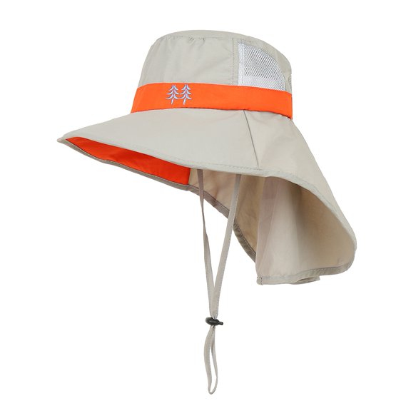 Kids Sun Hat Adjustable Kids Sun Protection Hat Breathable Toddler Neck Protection Bucket Cap
