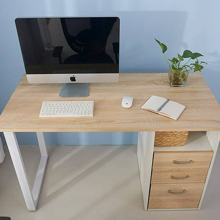 Merax 47x24 Simple Design Computer Desk With Cabinet And Drawers Merax 47x24 Simple Design Computer Desk With Cabinet And Drawers Oak White