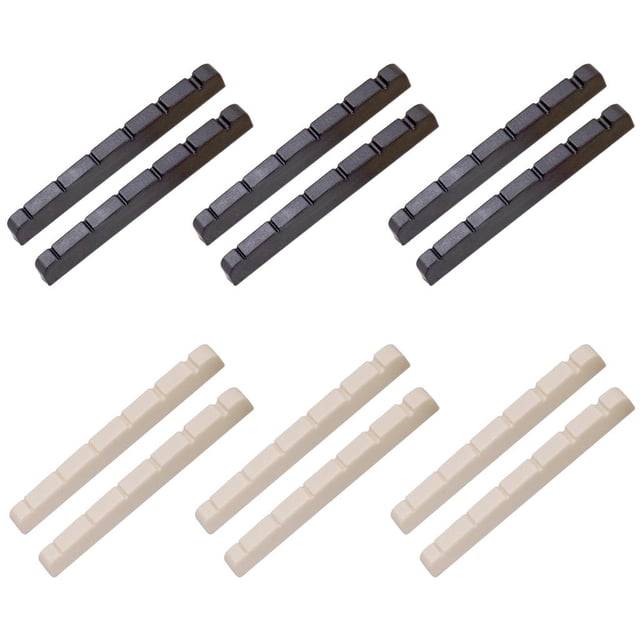 Durable Guitarra Eléctrica Ranurada 6x Tuercas Negras + 6x Tuercas Blancas 42 Mm Partes de Instrumentos Musicales Yuyangstore Tuercas para guitarra eléctrica