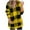 Yellow, variant on gbyLJF Womens Plaid Fleece Hoodie Quarter Zip Turndown Collar Pullover Tops Casual Long Sleeve Pockets Sweatshirt