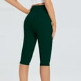 thumbnail image 4 of Aofany Women's High Waist Yoga Workout Capris Leggings Side Pockets Pants Cropped Trousers, 4 of 5