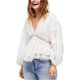 thumbnail image 2 of Free People Blusa campesina con sensación nostálgica para mujer, color blanco roto, grande Free People Campesino, 2 of 2