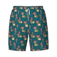 thumbnail image 4 of Lsque Mens Swim Trunks Frog and Mushrooms Pattern - Bathing Suit Compression Liner - Beach Swim Shorts Swimwear - (S-3XL) - Stretch Quick Dry -X-Large, 4 of 9
