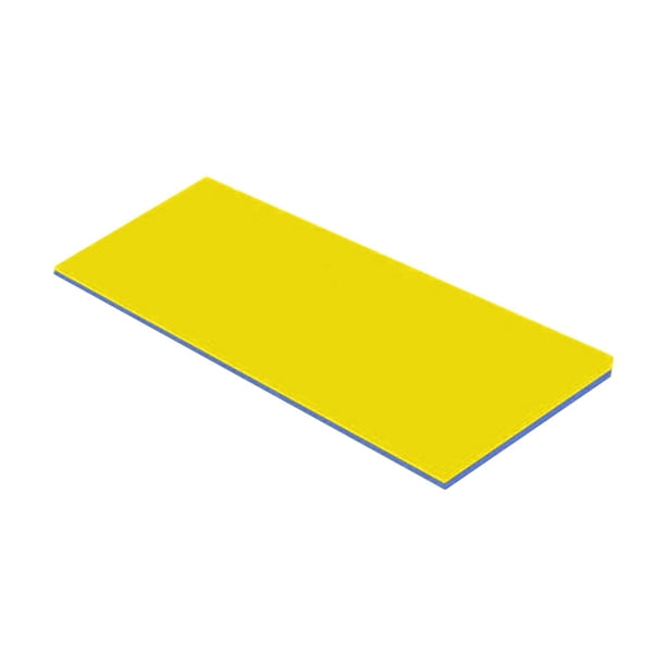 Colchoneta flotante de 2 capas para piscina, manta flotante de verano para la deriva Amarillo azul