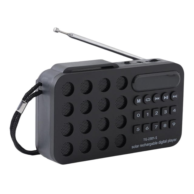 Generic Solar Charging Portable Radio with Bluetooth Speaker, USB/TF Card MP3 Player, Outdoor Emergency Weather Receiver, Handheld Multi-Function Mini Device