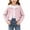 Pink, variant on Girls Cardigan Button Front Peter Pan Collar Hollow Out Knit Sweater for Kids Blue Size 2T