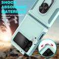 thumbnail image 5 of Heavy Duty Case for Samsung Galaxy Z Flip 4, Full Body Case with 360° Rotation Metal Ring Holder Kickstand Rugged Shockproof Anti-Scratch Case,Pink, 5 of 5