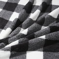 thumbnail image 4 of HOMETRENDS Black Checker Faux Shearling Blanket, Twin, 4 of 4