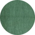 thumbnail image 1 of Ahgly Company Indoor Round Abstract Turquoise Blue Modern Area Rugs, 8' Round, 1 of 4