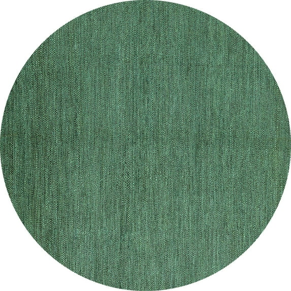 Ahgly Company Indoor Round Abstract Turquoise Blue Modern Area Rugs, 8' Round