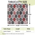 thumbnail image 2 of Red and Black Ethnic Geometric Pattern Square Fitted Tablecloth with Elastic Edge,Square Table Cover,Washable Elastic Table Cover for Home Kitchen Party Decor 36"x36", 2 of 6