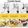 thumbnail image 4 of SPECSTAR 6 in 1 Multifunctional Stand Mixer with 8.5 Quart Stainless Steel Bowl, 660W 10 Speed Tilt-Head, Silver, 4 of 8