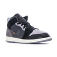 thumbnail image 2 of Little Kid's Jordan 1 Mid SE Craft Black/Cement Grey-Lt Graphite (DV0436 001) - 13.5, 2 of 5
