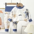 thumbnail image 6 of Toddler Baby Boy Summer Clothes Letter Print Short Sleeve Shirt Tops and Shorts Set Summer Outfit 6-12Months, 6 of 9