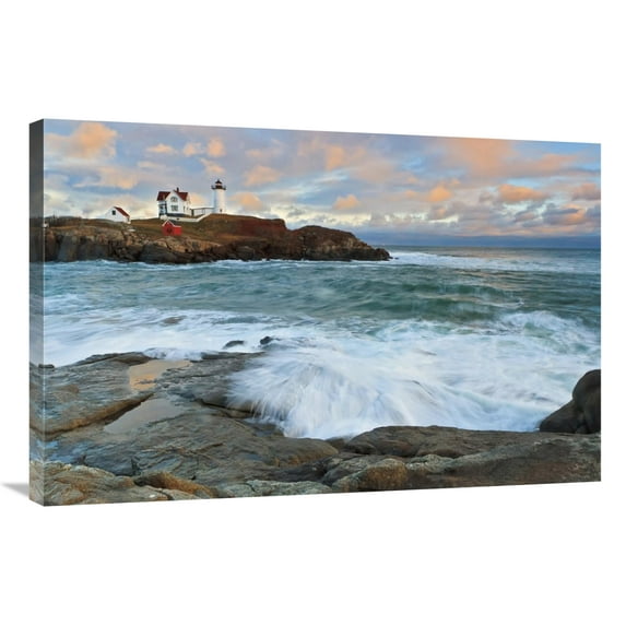 Global Gallery's 'Nubble Sunset' By Katherine Gendreau Stretched Canvas Wall Art