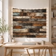 thumbnail image 5 of Horizontal Arrangement Weathered with Reclaimed Wooden Planks, Mystical Fantasy for Space Lovers, Wall Decor, Housewarming Gift, Tapestry Wall Hanging for Dorm and Living Room, 5 of 7